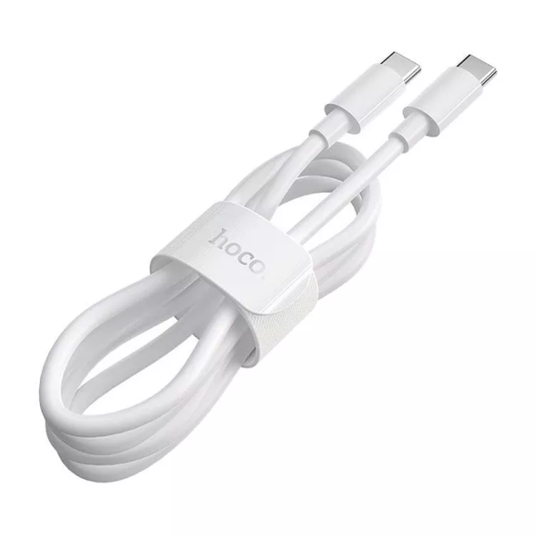 Кабель HOCO X51 Type-C — Type-C, 5A, 100Вт, 2м., белый